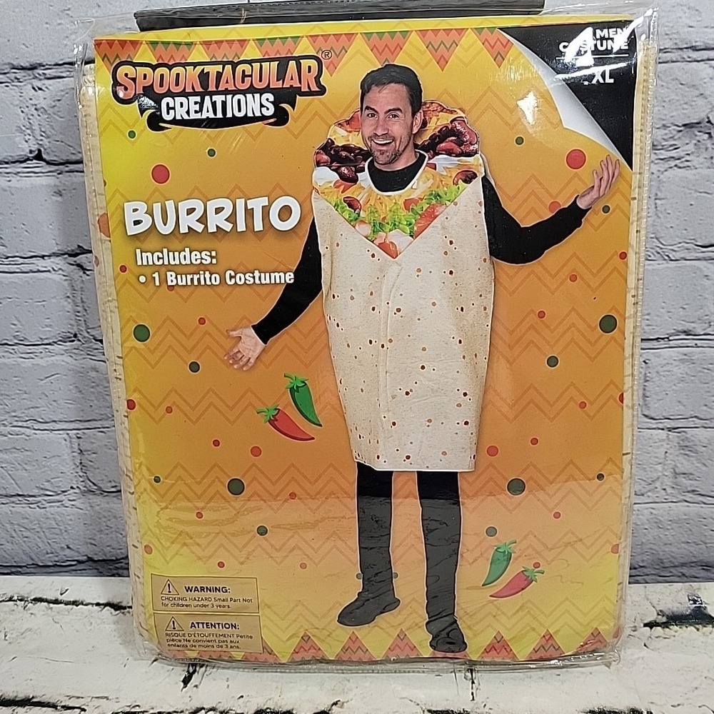 New Spooktacular Creations BURRITO COSTUME Halloween Party Men's Size Large XL